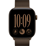 Apple Watch Series 12, Smartwatch bronze, Aluminium, 42 mm, Milanaise Armband Dunkelbronze, Cellular