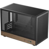 DeepCool CH260 WOOD, Tower-Gehäuse schwarz/holz, Tempered Glass
