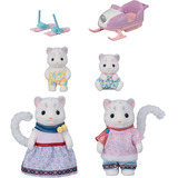 EPOCH Sylvanian Families - Schneeleoparden Familie, Konstruktionsspielzeug 