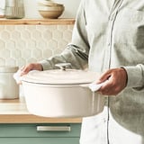 Tefal Ovaler Bräter aus Lov Gusseisen Ø 34cm beige, mit Deckel, 7,2 Liter