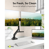 goobay Doppel-Monitorhalterung Office schwarz
