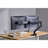 goobay Doppel-Monitorhalterung Office schwarz