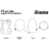 iiyama ProLite XB2797QSU-W1, LED-Monitor 68.5 cm (27 Zoll), weiß (matt), QHD, IPS, HDMI, DP, USB-Hub, Ergonomischer Standfuß