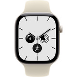 Apple Watch Series 12, Smartwatch weiß, Keramik, 46 mm, Sportarmband Sand S/M, Cellular