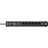 Brennenstuhl Premium-Line Steckdosenleiste 6-fach schwarz, 3 Meter, 60.000A Überspannungsschutz, 2x USB-A