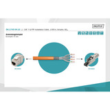Digitus Professional Cat.7 S/FTP Verlegekabel simplex, B2ca orange, 1.000 Meter Trommel