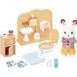 EPOCH Sylvanian Families - Schokoladenhasen Bruder Badezimmer Set, Konstruktionsspielzeug 
