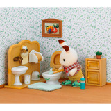 EPOCH Sylvanian Families - Schokoladenhasen Bruder Badezimmer Set, Konstruktionsspielzeug 