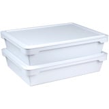 Ooni Pizzateigboxen, Behälter weiß, 2 Pizzaballenboxen + 2 Deckel