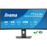 iiyama ProLite XCB3494WQSU-B1, LED-Monitor 86.7 cm (34 Zoll), schwarz (matt), WQHD, VA, Curved, AMD-FreeSync-Premium, 120Hz Panel