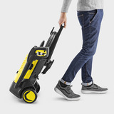 Kärcher K 5 WCM Premium Home, Hochdruckreiniger gelb/schwarz, mit Dreckfräser, Schlauchtrommel und Flächenreiniger