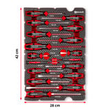 EINHELL Schraubendreher-Set, in E-Case-Einleger, Werkzeug-Set schwarz/rot, 17-teilig