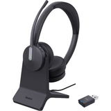 Yealink WH64 Hybrid Dual mit Ladeständer, Headset schwarz, DECT & Bluetooth Hybrid Funktechnologie 