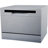 homeX GST6AD-S Tischgeschirrspüler , Spülmaschine silber, 6 Maßgedecke