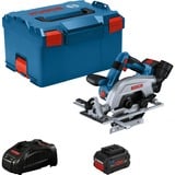 Bosch Professional Akku-Handkreissäge GKS 18V-57-2 Professional blau/schwarz, 2x Li-Ion Akku ProCORE18V 5,5Ah, in L-BOXX