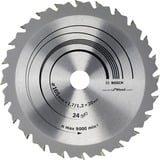 Bosch Professional PRO Wood Kreissägeblatt, Ø 165mm, 24Z Bohrung 20mm, für Handkreissägen