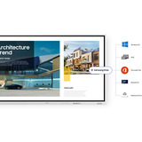 Samsung FLIP WM65FX, Public Display weiß/grau, UltraHD/4K, Touchfunktion, Multi‑Touch