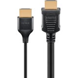 goobay Slim High-Speed-HDMI-Kabel mit Ethernet, 8K @ 60Hz schwarz, 2 Meter