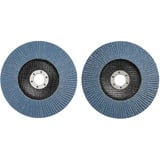 EINHELL 2-teiliges Schleifmop-Set Ø 150mm, K40 / K80, Schleifscheibe Fächerscheiben-Set für Winkelschleifer