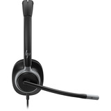 HP Poly Mission 615 Mono-USB-Headset (kabelgebunden) BULK schwarz, USB Type-C und Type-A, Kunstleder-Ohrpolster (Oberflächenmaterial)
