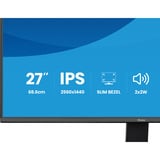 iiyama ProLite X2791QS-B1, LED-Monitor 68.5 cm (27 Zoll), schwarz (matt), QHD, IPS, HDMI, DP, Lautsprecher