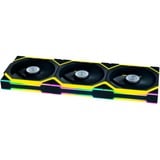 Lian Li UNI FAN SL120 Wireless, Gehäuselüfter schwarz, 3er-Pack inkl. Controller, 120 mm