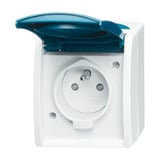 Busch-Jaeger Steckdose Aluminium-Druckguss 23 MWKS-53-504 blau, Retail