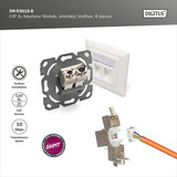 Digitus CAT 6A Keystone Modul geschirmt werkzeugfrei 8 Stk., Keystone-Modul 