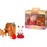 EPOCH Sylvanian Families - Schokoladenhasen Schwester Schreibtisch Set, Konstruktionsspielzeug 