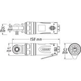 Hazet 3/8" Schlag-Ratschenschrauber (9021SR-1), Schlagschrauber schwarz/blau, Geeignet für Handnachzug mit 260Nm Drehmoment
