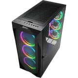 Sharkoon REV300, Tower-Gehäuse schwarz, Tempered Glass