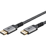 goobay Plus DisplayPort 2.0/2.1 Kabel, 8K @ 144Hz, 54 Gbit/s grau, 1 Meter