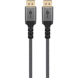 goobay Plus DisplayPort 2.0/2.1 Kabel, 8K @ 144Hz, 54 Gbit/s grau, 1 Meter
