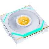 Lian Li UNI FAN SL120 LCD Wireless, Gehäuselüfter weiß, Reverse, 120 mm