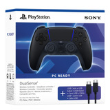 Sony DualSense Wireless-Controller + USB-Kabel für PC, Gamepad schwarz, Midnight Black