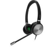 Yealink YHS36 Dual, Headset schwarz/silber, Lederohrpolster