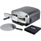Wilfa CRUST Elektrischer Pizzaofen PO2B-E2200 schwarz, 2.200 Watt, für Pizzen bis ca. Ø 32cm, rotierender Pizzastein