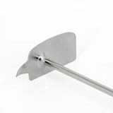 Petromax Lagerfeuerbesteck, 2-teilig, Grillbesteck silber/holz, Vielseitige Nutzung mit Zange und Haken