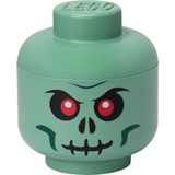 Room Copenhagen LEGO Storage Head "Skelett", klein, Aufbewahrungsbox grün/schwarz