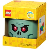 Room Copenhagen LEGO Storage Head "Skelett", klein, Aufbewahrungsbox grün/schwarz