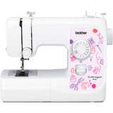 Brother Mechanische Nähmaschine KE14s - Little Angel weiß/violett, mit Fingerschutz