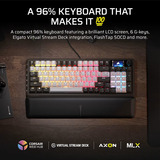 Corsair Vanguard 96, Gaming-Tastatur schwarz/weiß, DE-Layout, Corsair MLX Plasma