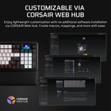 Corsair Vanguard 96, Gaming-Tastatur schwarz/weiß, DE-Layout, Corsair MLX Plasma