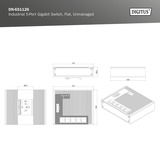 Digitus 5 Port Gigabit Ethernet Netzwerk, Switch schwarz
