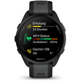 Garmin Forerunner 165, Smartwatch schwarz/dunkelgrau, 43 mm, Silikon-Armband