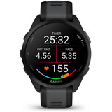 Garmin Forerunner 165, Smartwatch schwarz/dunkelgrau, 43 mm, Silikon-Armband