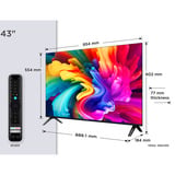 TCL 43SF560, QLED-Fernseher 109 cm (43 Zoll), schwarz, FullHD, Triple Tuner, Fire TV