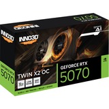 INNO3D GeForce RTX 5070 TWIN X2 OC, Grafikkarte schwarz, DLSS 5, 3x DisplayPort, 1x HDMI 2.1	