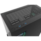 Thermaltake View 170 WS ARGB Black, Tower-Gehäuse schwarz/holz, Tempered Glass x 2, Holz-Struktur