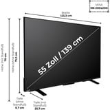 Toshiba 55UV2363DA, LED-Fernseher 139 cm (55 Zoll), schwarz, UltraHD/4K, Triple Tuner, SmartTV, VIDAA